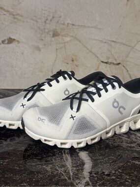 On Running Cloud X 3 Men’s Athletic Shoes — Ivory and Black